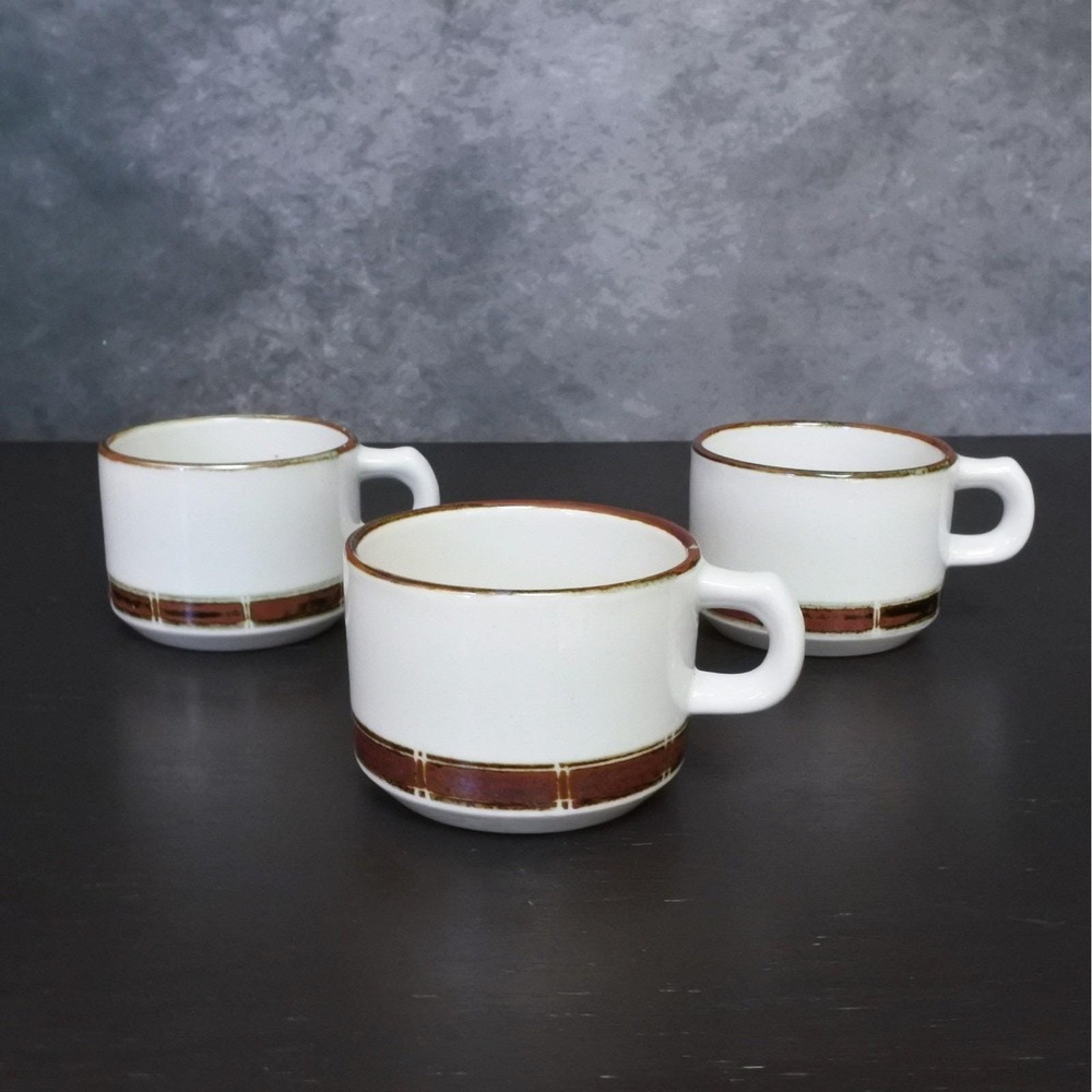 Vintage Desiree Denmark Selandia Handmade Mid Century Modern Cup Set of 3